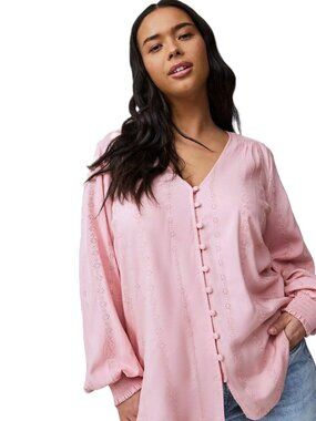 TORRID Eyelet Button-Down Top. Plus Size 4